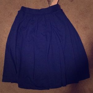 Lulalroe XS solid blue Madison skirt NWOT